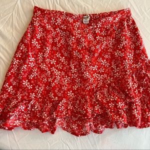 Roxy skirt red floral M